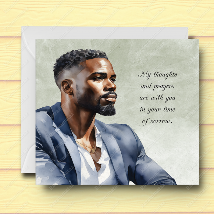 Black Sympathy Card Z